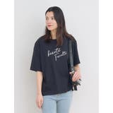 黒 | 【接触冷感】ラメロゴTシャツ | Re-J&SUPURE