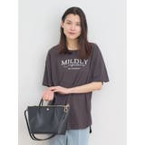 濃グレー | 【接触冷感】MILDLY ロゴプリントTシャツ | Re-J&SUPURE
