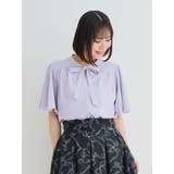 紫 | ［マルチWAY］フレアスリーブボウタイブラウス | Re-J＆SUPURE