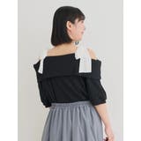【WEB限定】ビジュー付きショルダーリボンオフショルトップス | Re-J&SUPURE | 詳細画像23