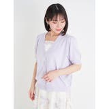 【WEB限定】［接触冷感・UV］パールボタン×ラインストーンニットカーディガン | Re-J＆SUPURE | 詳細画像3 