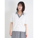 【WEB限定】［接触冷感・UV］パールボタン×ラインストーンニットカーディガン | Re-J＆SUPURE | 詳細画像11 