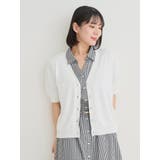 【WEB限定】［接触冷感・UV］パールボタン×ラインストーンニットカーディガン | Re-J＆SUPURE | 詳細画像16 