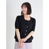 【WEB限定】［接触冷感・UV］パールボタン×ラインストーンニットカーディガン | Re-J＆SUPURE | 詳細画像24 
