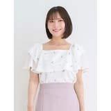 【WEB限定】フラワー刺繍フリルトップス | Re-J&SUPURE | 詳細画像3