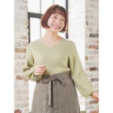 Vネックミルキーニットトップス | Re-J&SUPURE | 詳細画像1