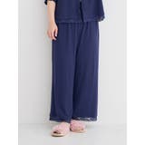 紺 | ルームウェア 裾レースパンツ | Re-J＆SUPURE