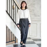 ラクケア 配色パイピングブラウス | Re-J&SUPURE | 詳細画像5