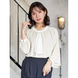 グレー | 【マルチWAY】ラクケア パールアクセサリー付きボウタイブラウス | Re-J＆SUPURE