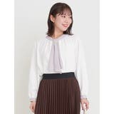 オフホワイト | 【マルチWAY】ラクケア パールアクセサリー付きボウタイブラウス | Re-J＆SUPURE