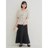 【WEB限定】花柄シャーリングリボンブラウス | Re-J&SUPURE | 詳細画像6