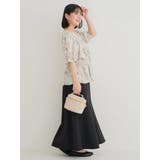 【WEB限定】花柄シャーリングリボンブラウス | Re-J&SUPURE | 詳細画像8