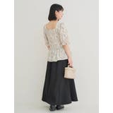 【WEB限定】花柄シャーリングリボンブラウス | Re-J&SUPURE | 詳細画像9