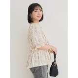 【WEB限定】花柄シャーリングリボンブラウス | Re-J&SUPURE | 詳細画像12