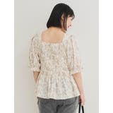 【WEB限定】花柄シャーリングリボンブラウス | Re-J&SUPURE | 詳細画像13