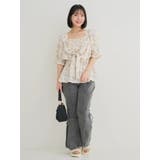 【WEB限定】花柄シャーリングリボンブラウス | Re-J&SUPURE | 詳細画像16
