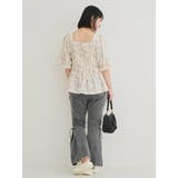 【WEB限定】花柄シャーリングリボンブラウス | Re-J&SUPURE | 詳細画像18