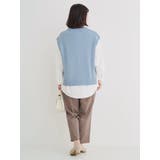 [SET]ケーブルニットベスト×バンドカラーシャツ | Re-J＆SUPURE | 詳細画像9 