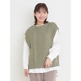 [SET]ケーブルニットベスト×バンドカラーシャツ | Re-J＆SUPURE | 詳細画像12 