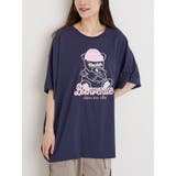 紺 | ニット帽クマ刺繍Tシャツ | Re-J&SUPURE