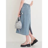 ラインストーンデニムナロースカート | Re-J＆SUPURE | 詳細画像12 