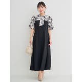 【WEB限定】花柄フリルボウタイブラウスドッキングワンピース | Re-J&SUPURE | 詳細画像3