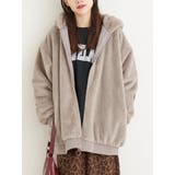 ベージュ | バックロゴフェイクファーパーカーブルゾン | Re-J＆SUPURE