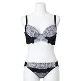 [D85-I95］【脇高】フェミニンプリントブラ＆ショーツ(モールドカップ) | Re-J＆SUPURE | 詳細画像3 