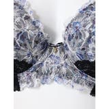 [D85-I95］【脇高】フェミニンプリントブラ＆ショーツ(モールドカップ) | Re-J＆SUPURE | 詳細画像7 
