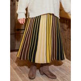 カラシ | 【Komachiコラボ】ストライプニットスカート | Re-J＆SUPURE