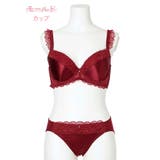 [D85-I95］マッドサテン×レースブラ＆ショーツ(モールドカップ) | Re-J＆SUPURE | 詳細画像1 