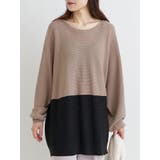 畦編み切り替えドルマンニットトップス | Re-J＆SUPURE | 詳細画像6 