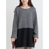 畦編み切り替えドルマンニットトップス | Re-J＆SUPURE | 詳細画像12 