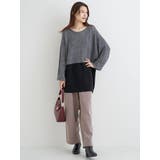 畦編み切り替えドルマンニットトップス | Re-J＆SUPURE | 詳細画像15 