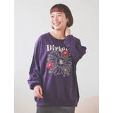 紫 | メニーフラワー刺繍裏毛トップス | Re-J&SUPURE