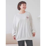 淡グレー | BACKクマ刺繍裏毛トップス | Re-J&SUPURE