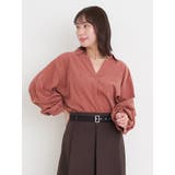ピンク | ピーチ起毛タックスリーブスキッパーシャツ | Re-J&SUPURE