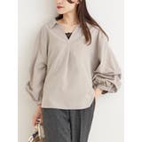 ベージュ | ピーチ起毛タックスリーブスキッパーシャツ | Re-J&SUPURE