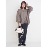 チェック柄バックレースアップスキッパーシャツ | Re-J&SUPURE | 詳細画像5