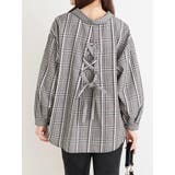 チェック柄バックレースアップスキッパーシャツ | Re-J&SUPURE | 詳細画像13