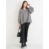 チェック柄バックレースアップスキッパーシャツ | Re-J&SUPURE | 詳細画像14