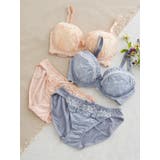 [D85-H95］レーシーフリルソフトワイヤーブラ＆ショーツ(モールドカップ) | Re-J＆SUPURE | 詳細画像1 