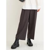 濃茶 | 裏起毛タックツイルワイドパンツ | Re-J＆SUPURE