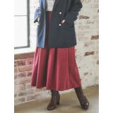 赤 | ベルト付きピーチ起毛タックワイドパンツ | Re-J&SUPURE