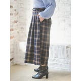 ベルト付きチェック柄タックワイドパンツ | Re-J＆SUPURE | 詳細画像3 