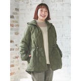 カーキ | ひょうたんキルトフーデッドコート | Re-J&SUPURE