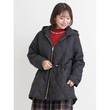 黒 | ひょうたんキルトフーデッドコート | Re-J&SUPURE