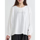 オフホワイト | ジルコンロゴロングTシャツ | Re-J&SUPURE