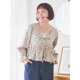 オフホワイト | 【WEB限定】花柄Wリボンカーディガン | Re-J&SUPURE