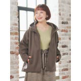 モカ茶 | フェイクウールジップアップショートジャケット | Re-J＆SUPURE